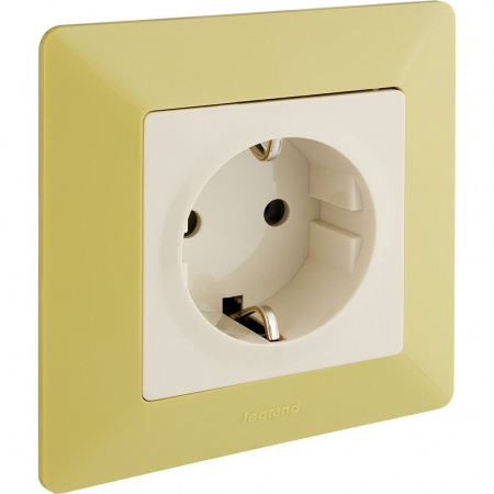 Legrand Valena LIFE DIY Сл.кость Розетка 1-ая с/з, безвинт.зажим