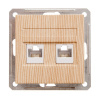 Systeme Electric Wessen 59 Сосна Розетка компьютерная 2-ая RJ45 кат.5e