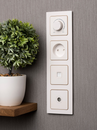 EKF PROxima Стокгольм Белый Линия шампань Рамка 4-ая