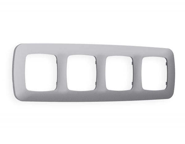 Рамка OMEGA Ecta (Сталь матовый) 4-ая OF140504