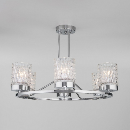 Потолочная люстра со стеклянными плафонами 60127/6 хром Eurosvet Calle
