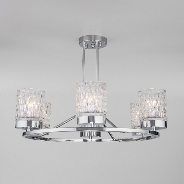 Потолочная люстра со стеклянными плафонами 60127/6 хром Eurosvet Calle