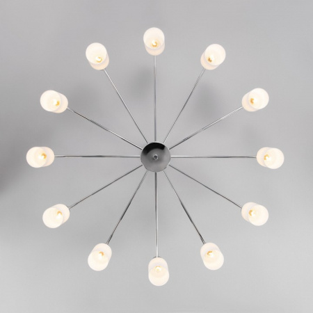 Умная потолочная люстра со стеклянными плафонами 70160/12 хром Eurosvet Vegga