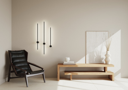 DK5010-BK Бра 600 мм, 3000К, IP20, 5 Вт, черный, алюминий