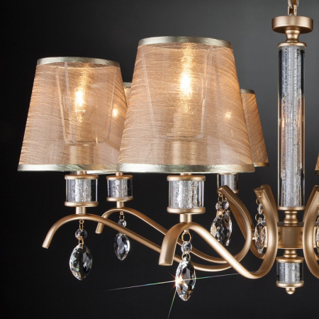 Подвесная люстра 60103/8 перламутровое золото Eurosvet Alcamo