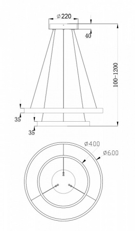Подвесной светильник MOD058PL-L55BS4K Maytoni Rim