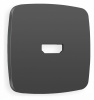 Лицевая панель OMEGA (Графит Мягкое касание) для HDMI розетки QUANT OP9140