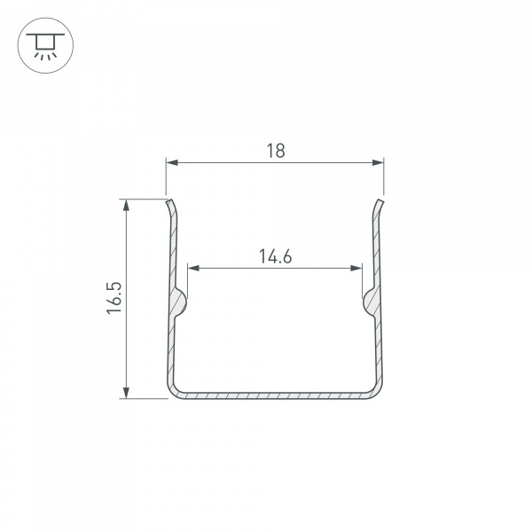 Arlight Профиль гибкий WPH-FLEX-1616-1000  (Сталь)