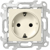 Simon 24 Слоновая кость Розетка 2К+3 Sсhuko с защитными шторками