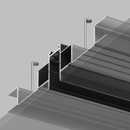 TR2013-BK Встраиваемый шинопровод SMART 3м под ГКЛ, черный