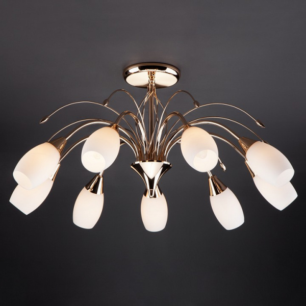 Потолочная люстра с плафонами 22080/9 золото Eurosvet Ginevra Потолочная люстра с плафонами 22080/9 золото Eurosvet Ginevra