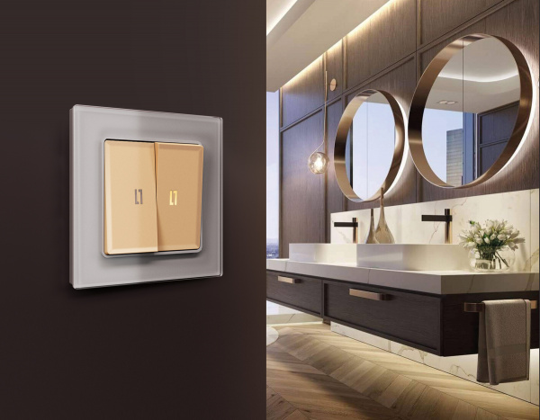 Рамка ALFA Platos (Сталь Стекло органическое) 2-ая AF330502