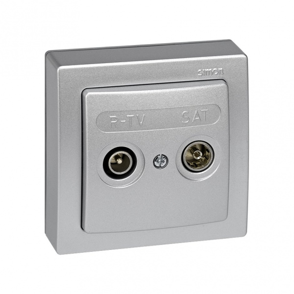 Simon 73 loft Алюминий Накладка R-TV-SAT