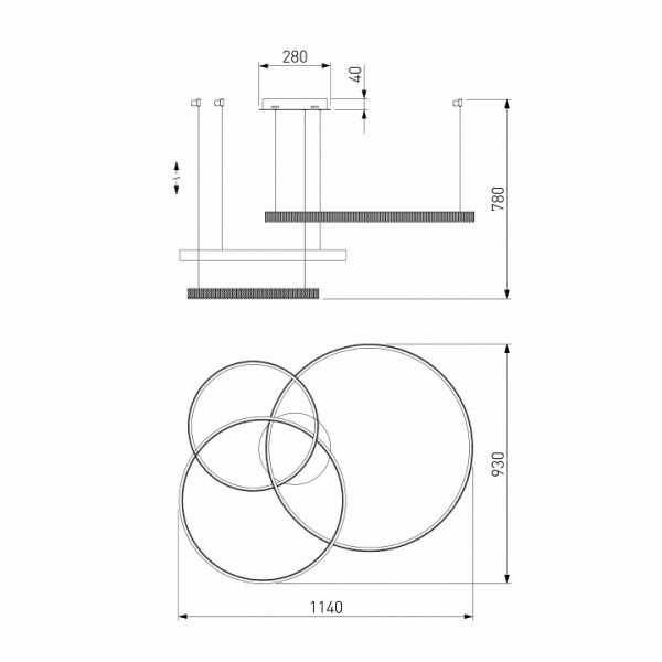Умный подвесной светильник 90275/3 хром Eurosvet Posh