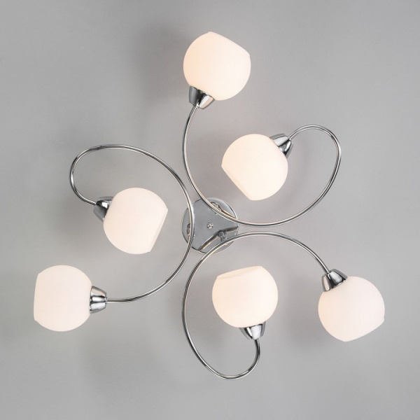 Потолочная люстра с плафонами 30136/6 хром Eurosvet Tulia