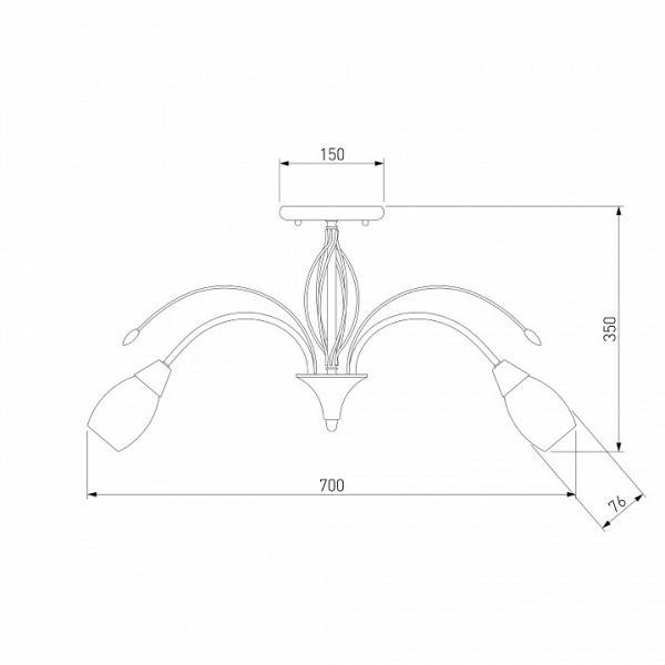 Потолочная люстра с плафонами 22080/9 золото Eurosvet Ginevra Потолочная люстра с плафонами 22080/9 золото Eurosvet Ginevra
