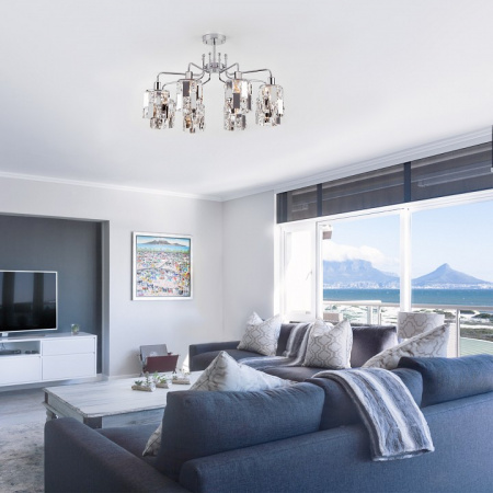 Потолочная люстра с хрусталем 10101/8 хром Eurosvet Scoppio