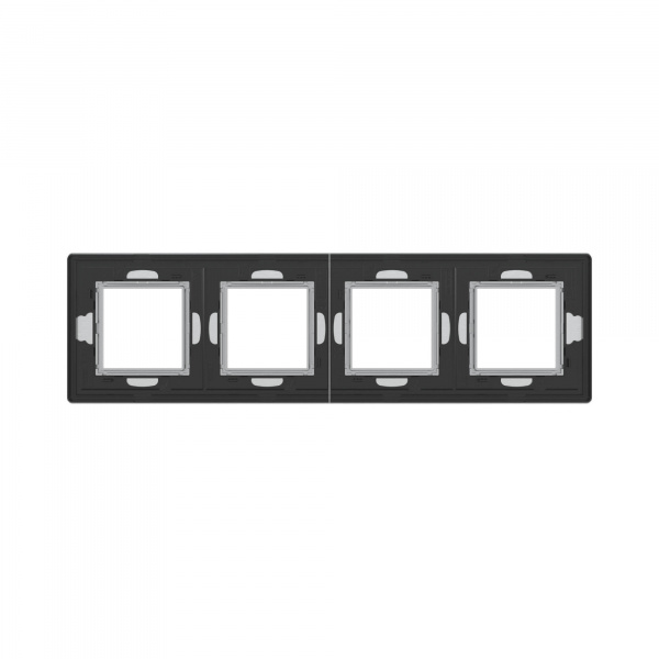 DKC Avanti Серый Алюминий Рамка 8 модулей