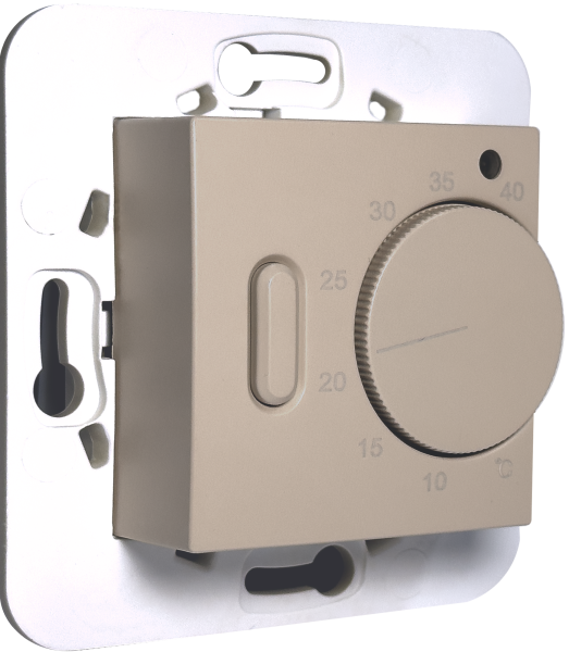 Donel Термостат с выносным датчиком пола 16 A, 45*45 мм., матовый кашемир, серия DTEF