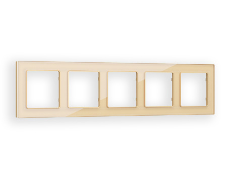 Рамка ALFA Platos (Шампань Стекло органическое) 5-ая AF330605