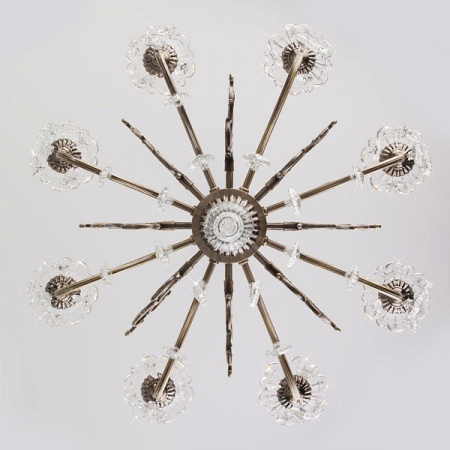 Люстра с хрусталем 3281/8 античная бронза Eurosvet Elisha