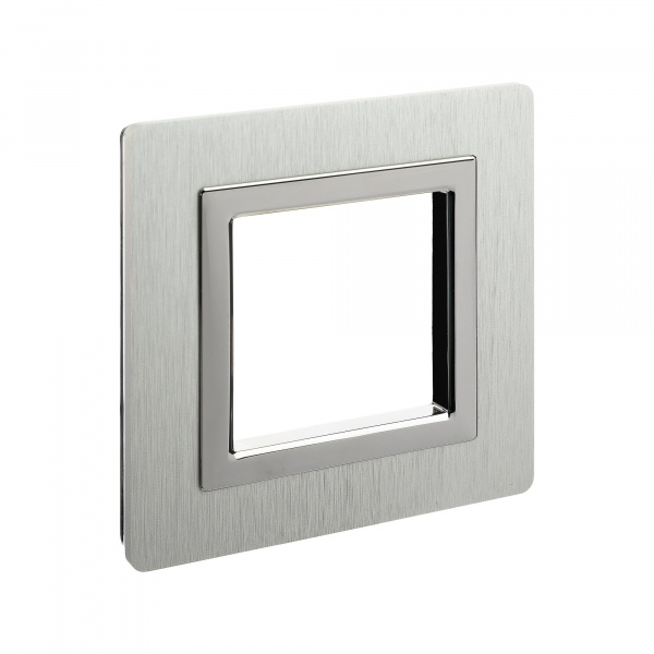 DKC Avanti Серый Алюминий Рамка 2 модуля