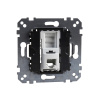 SE Merten Механизм розетки ТЛФ 1-ая RJ12 4 контакта прямой
