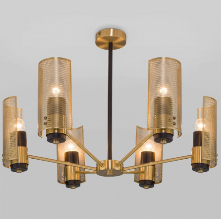 Потолочная люстра с металлическими плафонами 70139/6 латунь Eurosvet Grino