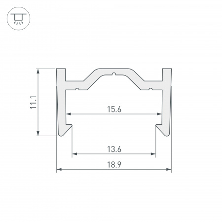 Профиль Arlight ARH-CH15-2000-PVC 027091
