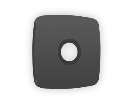 Лицевая панель OMEGA (Графит Мягкое касание) для TV розетки QUANT OP9130