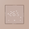 Donel Терморегулятор с датчиком пола 16 A, 55*55 мм., дисплей в одном уровне с рамкой, стекло кашемир, серия DTEF