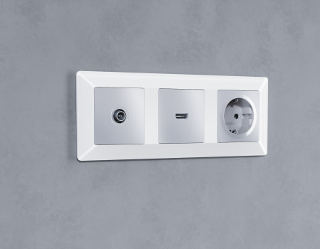 Рамка ALFA Line (Белый глянец) 3-ая AF110103