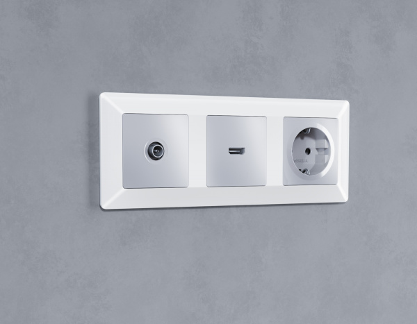 Рамка ALFA Line (Белый глянец) 3-ая AF110103