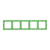 EKF Стокгольм Рамка 5-местная белая с линией цвета зеленый