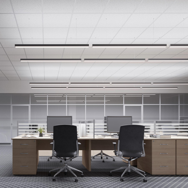 Arlight Профиль LINE-5050-DUAL-3000 ANOD BLACK (Алюминий)