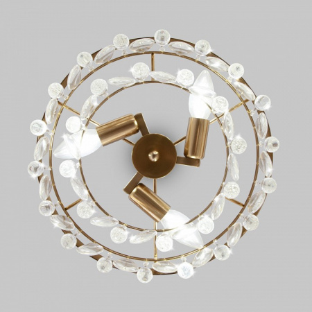 Подвесная люстра с хрусталем 60165/3 латунь Eurosvet Sophie