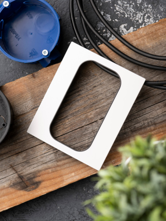 EKF PROxima Стокгольм Белый Линяя черная Рамка для розетки 2-ой