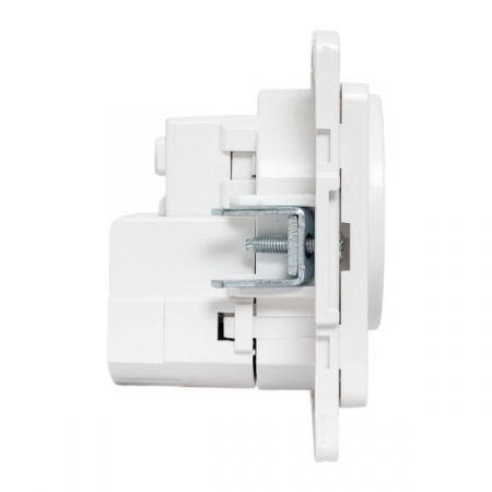 EKF Стокгольм Механизм Розетки 1-местной с/з, USB A+C 16А винтовые клеммы белый с защ. штор.