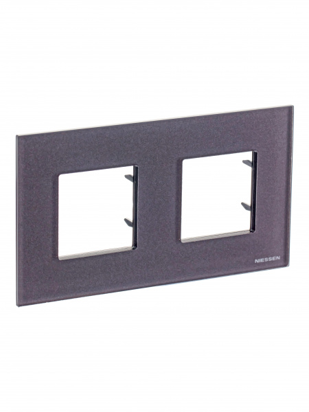 ABB NIE Zenit Стекло кофейное Рамка 2-я 2+2 мод