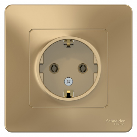 SE Blanca внутр Титан Розетка с/з без шторок, 16А, 250В