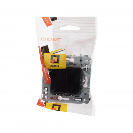 DKC Avanti Черный квадрат Кнопка двухклавишная