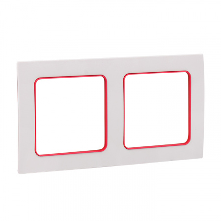 EKF PROxima Стокгольм Белый Линия красная Рамка 2-ая