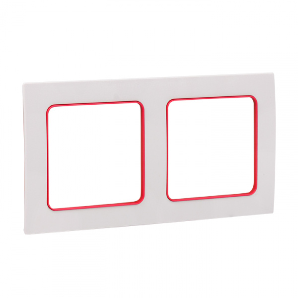 EKF PROxima Стокгольм Белый Линия красная Рамка 2-ая