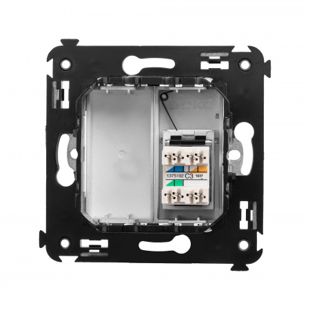 DKC Avanti Закаленная сталь телефонная розетка RJ-12 одинарная