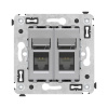 DKC Avanti Закаленная сталь Компьютерная розетка RJ-45 двойная  категория  6А