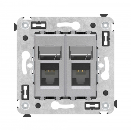 DKC Avanti Закаленная сталь Компьютерная розетка RJ-45 двойная  категория  6А