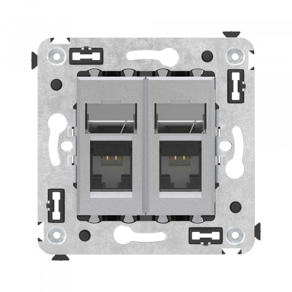 DKC Avanti Закаленная сталь Компьютерная розетка RJ-45 двойная  категория  6А