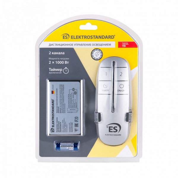 2-канальный контроллер для дистанционного управления освещением Y9 Elektrostandard Y a042747 2-канальный контроллер для дистанционного управления освещением Y9 Elektrostandard Y a042747