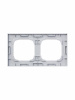 ABB NIE Zenit Стекло белое Рамка 2-я 2+2 мод
