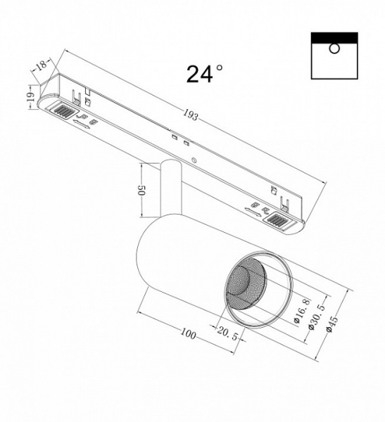 Трековый светильник TR032-2-5W4K-S-B Maytoni Focus LED